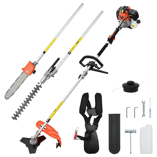 4-in-1 Garten Multitool 52 cm³ – Freischneider, Rasentrimmer & Heckenschere mit 1,45 kW – Orange
