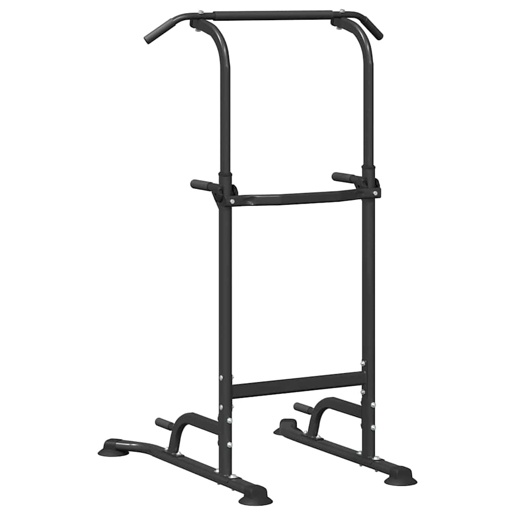 Power Tower Dip Station – Multifunktionale Klimmzug- & Dip-Station, höhenverstellbar 160–210 cm – Schwarz