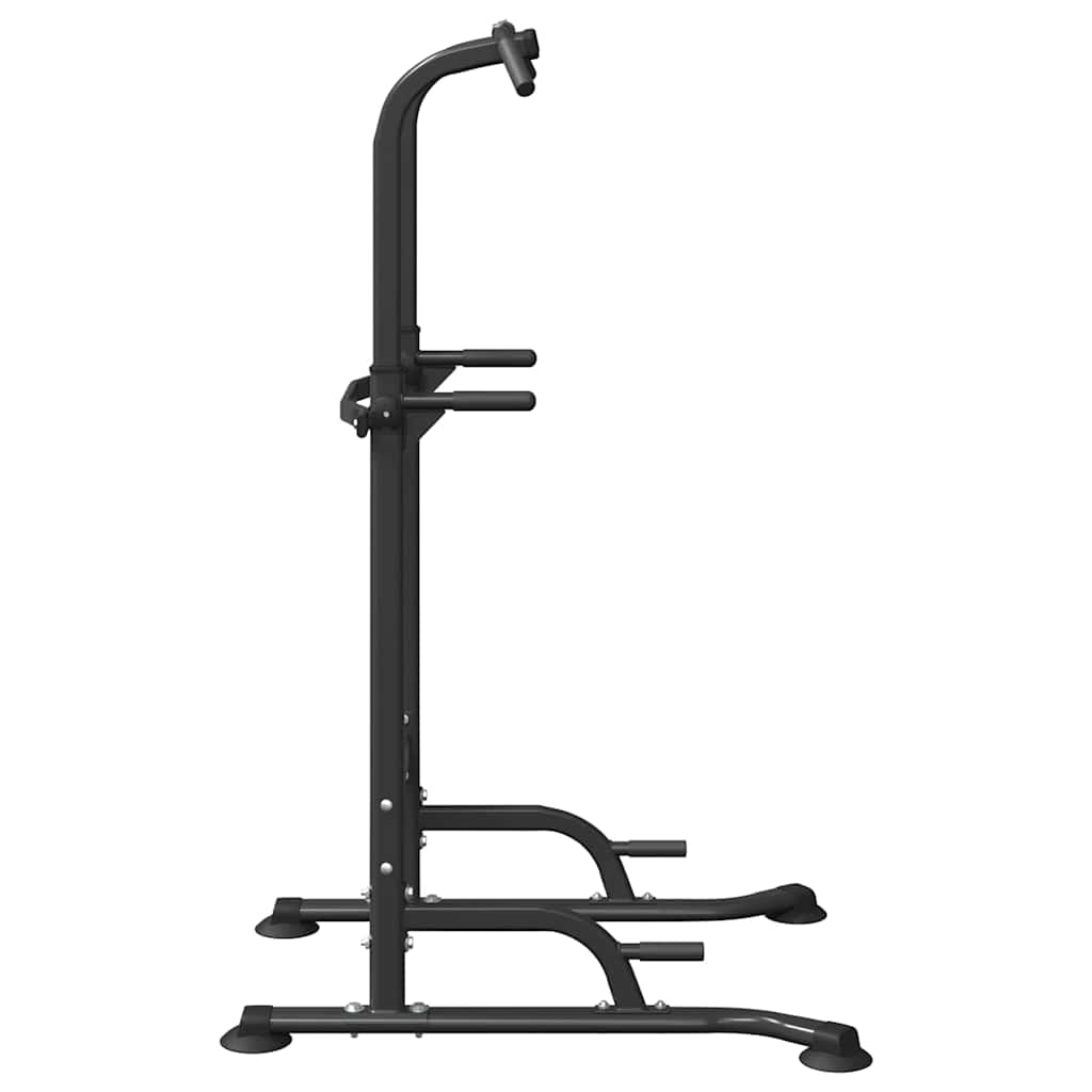 Power Tower Dip Station – Multifunktionale Klimmzug- & Dip-Station, höhenverstellbar 160–210 cm – Schwarz